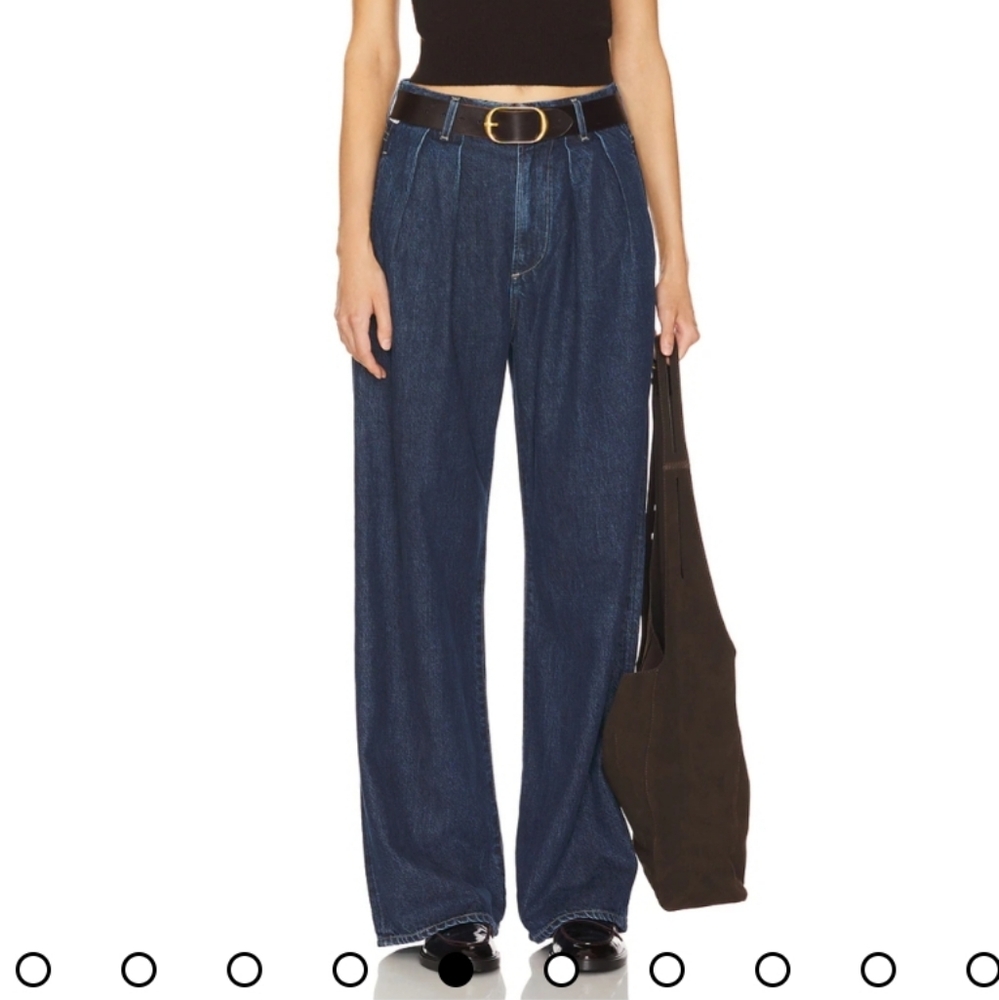 Citizens Of Humanity Petra Pleated Trouser Wide Leg Jean In Eden - Picture 13 of 16